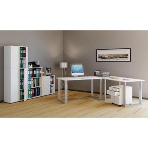 Produktbild für Schreibtisch VCM Lona, 916373, weiß / silber