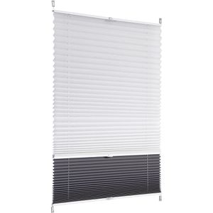 Plissee Sekey Day & Night, Klemmfix, grau, weiß