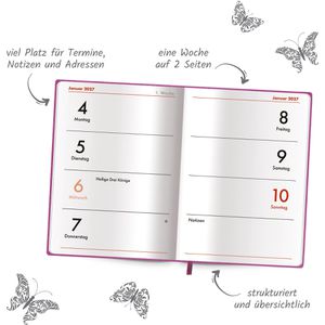 Produktbild für Taschenkalender Trötsch 20276435, Schmetterlinge, Jahr 2027