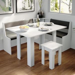 Produktbild für Esstisch Vicco Roman, weiß, 2-teilig