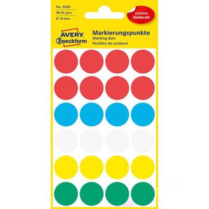 Markierungspunkte Zweckform 3089, sortiert