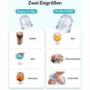 Produktbild für Eiswürfelmaschine EUHOMY Kunststoff, IM021-BBL, schwarz
