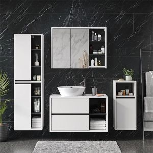 Produktbild für Badmöbel-Set Vicco Viola, weiß, 4-teilig