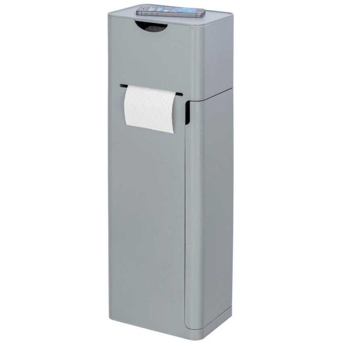 Wenko WC-Garnitur Imon 6 in 1, mit Ablage, Kunststoff, mit Stauraumfächern,  grau – Böttcher AG