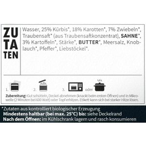 Produktbild für Fertiggericht Little-Lunch Kürbissuppe, BIO