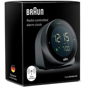 Produktbild für Wecker Braun BC24B DCF schwarz, digital