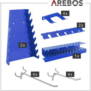 Produktbild für Werkzeugwand Arebos 3-teilig, schwarz, aus Metall