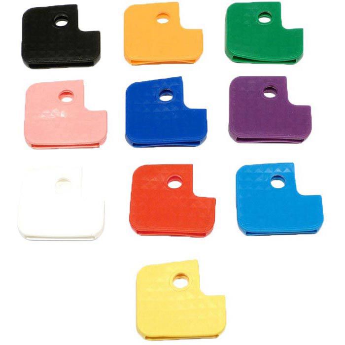 Rema Schlüsselkappen eckig, 10 Stück, Kunststoff, farbig sortiert