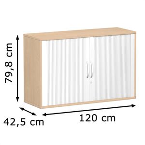 Produktbild für Rollladenschrank Geramöbel Flex, S-312210-SB, aus Holz