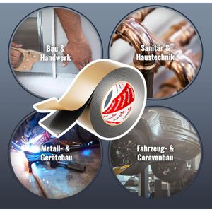 Produktbild für Dichtungsband Poppstar 1009882 doppelseitiges Butylband