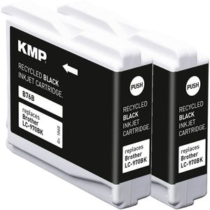 Produktbild für Tinte KMP B76D für Brother LC-970BK Doppelpack
