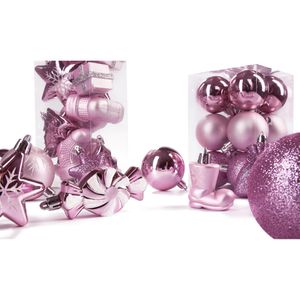 Produktbild für Weihnachtskugeln BRUBAKER 807700, rosa