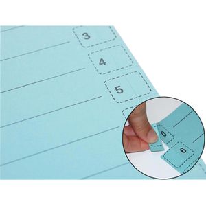 Produktbild für Trennblätter DONAU 8611001S-99 mit Perforation, A4