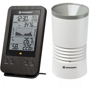Regenmesser Bresser 7002533 Profi, aus Kunststoff, Holzoptik