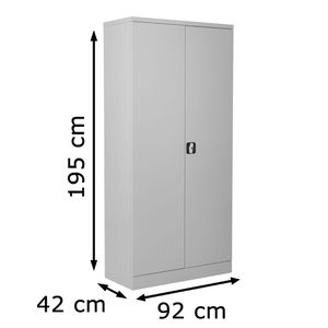 Produktbild für Werkzeugschrank G-Office FLC.19/N, aus Metall, lichtgrau