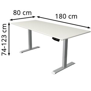 Produktbild für Schreibtisch Kerkmann Move 1, weiß / silber