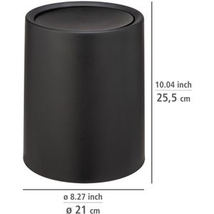 Produktbild für Mülleimer Wenko Atri, schwarz