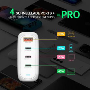 Produktbild für USB-Ladegerät 4smarts GaN Flex Pro, 100 Watt