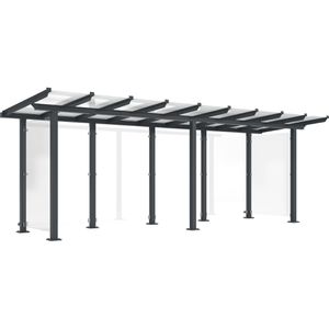 Fahrradunterstand WSM Passau P14 B, anthrazit, aus Metall