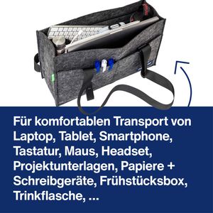 Produktbild für Laptoptasche Magnetoplan Desk Sharing, 11126, anthrazit