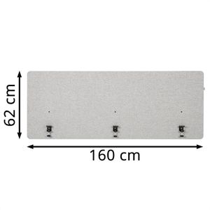 Produktbild für Tischtrennwand hJh-OFFICE 891009, hellgrau