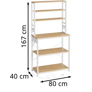 Produktbild für Küchenregal Vasagle KKS119Y02, goldeiche