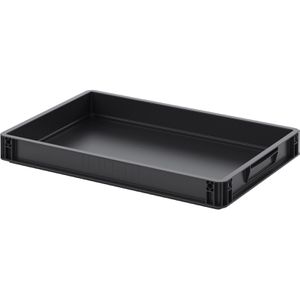 Produktbild für Eurobox AUER ESD EG 64/75 HG, schwarz, 15 Liter