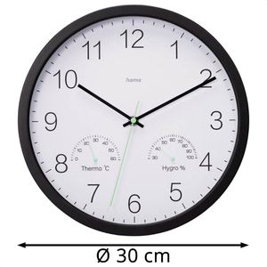Produktbild für Wanduhr Hama Santorini, Kunststoff, analog, Quarzuhr