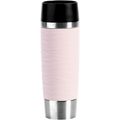 Isolierbecher Emsa Travel Mug Waves Grande, 500ml hält 6h warm, Edelstahl doppelwandig, puder-rosa