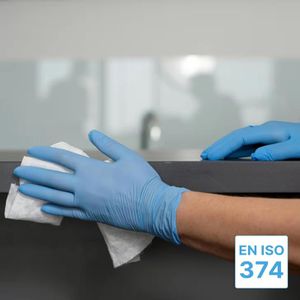 Produktbild für Einmalhandschuhe Arnomed Blue Xtra Strong, blau, 100 Stück