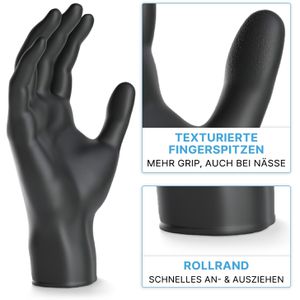 Produktbild für Einmalhandschuhe Arnomed Nitril Black, schwarz, 200 Stück