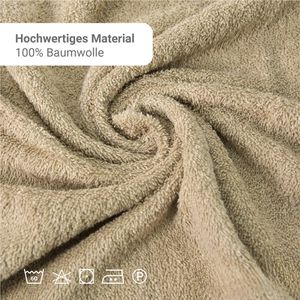 Produktbild für Handtuch NatureMark Frottier, sand-beige, 50 x 100 cm