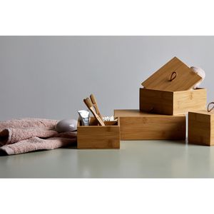 Produktbild für Holzkiste Wenko Terra L mit Deckel, Bambus
