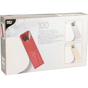 Produktbild für Bestecktaschen Papstar 81012, grau