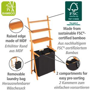Produktbild für Badregal Wenko Ecori 50784100, aus Holz, braun