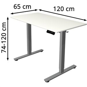 Produktbild für Schreibtisch Kerkmann Move small office, weiß / silber