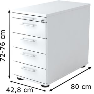Produktbild für Standcontainer Hammerbacher H-Serie, weiß