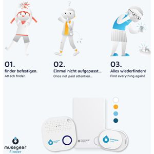Produktbild für Bluetooth-Tracker Musegear Finder 2, für iOS &amp; Android
