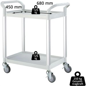 Produktbild für Tischwagen Matador HX-808E-3, aus Kunststoff