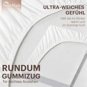 Produktbild für Spannbettlaken NatureMark Jersey, 120 x 200 cm