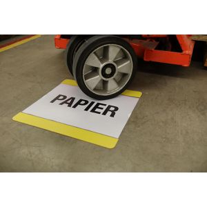 Produktbild für Bodenmarkierung Eichner Beschriftungstasche offen gelb