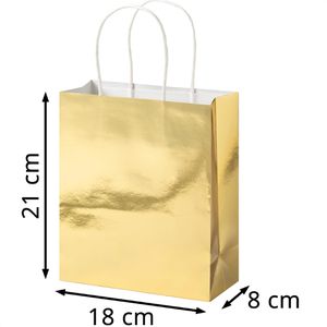 Produktbild für Papiertüten Folia 21869, gold glänzend