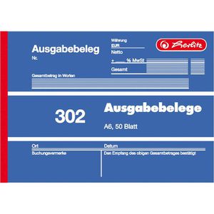 Produktbild für Ausgabebeleg Herlitz 302, 885608, A6 quer