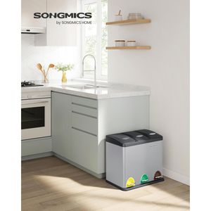 Produktbild für Mülleimer Songmics LTB24L, silber