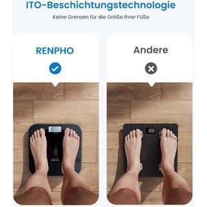 Produktbild für Personenwaage RENPHO Elis Solar 2, A020-BK, App-fähig, schwarz