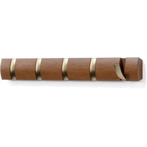 Produktbild für Garderobenleiste Umbra Flip 5, 318850-1227, braun