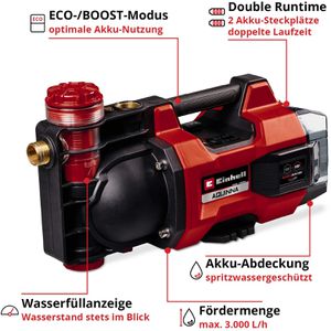 Produktbild für Gartenpumpe Einhell AQUINNA 18/30 F LED, Akku