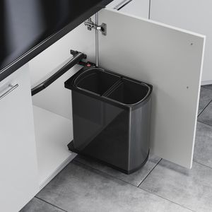Produktbild für Einbaumülleimer Hailo AS Duo 8/8, 3416071