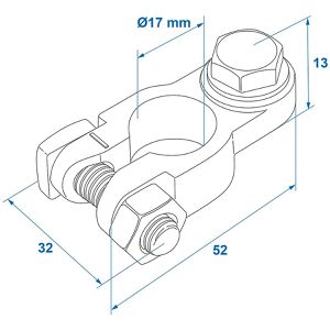 Produktbild für Batterieklemme ProPlus 347016, 12V / 24V