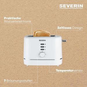 Produktbild für Toaster Severin AT 4324, mit 7 Röststufen &amp; Auftaufunktion